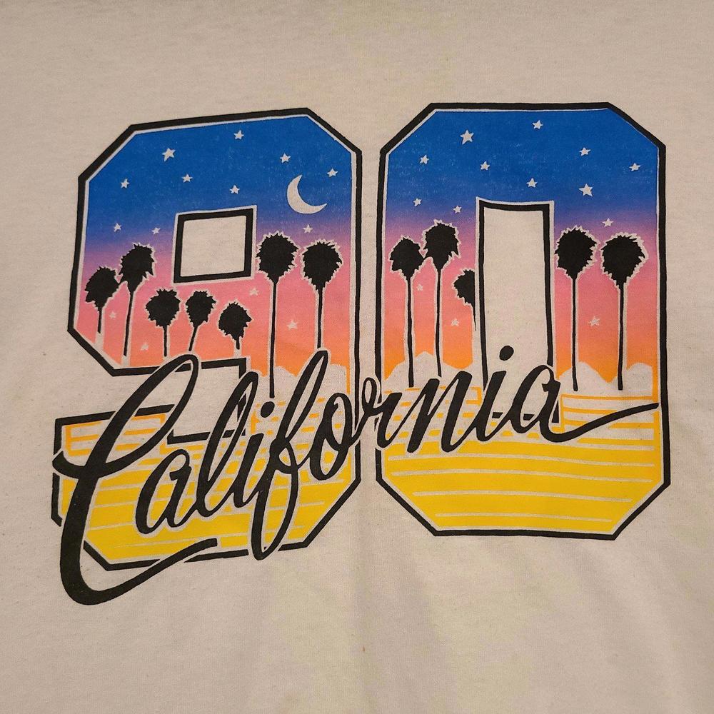 STAINED Vintage California Trees Night Sky Moon Vaporwave Size XL